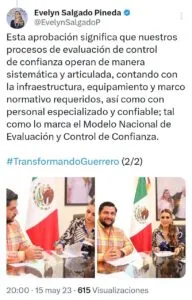 La gobernadora Evelyn Salgado recibe acreditación del Centro de Evaluación y Control de Confianza