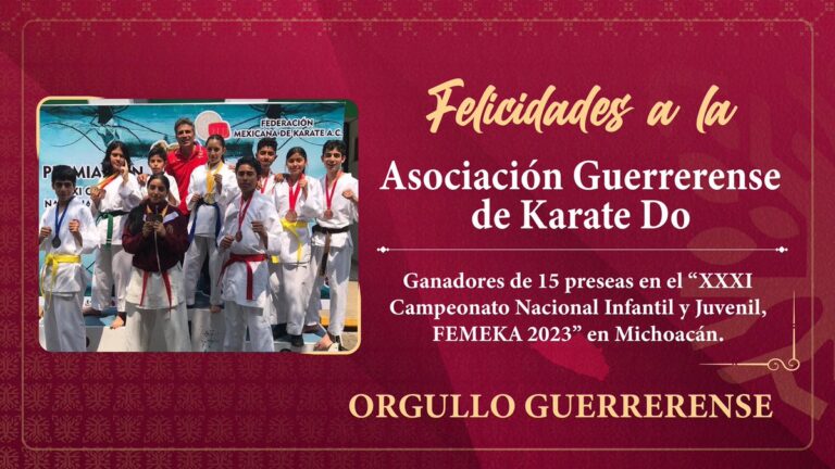 Karatekas guerrerenses destacan con 15 medallas en competencia nacional