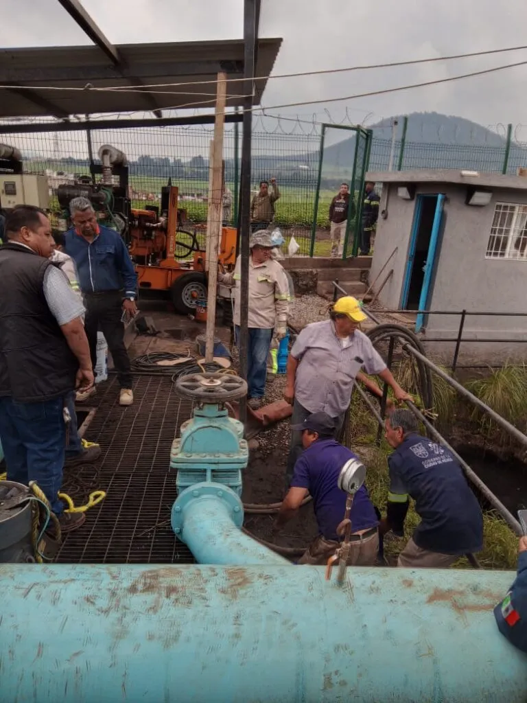 El SACMEX desplegó un plan de apoyo en el Pueblo de Parres en la alcaldía Tlalpan