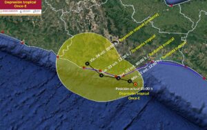 Depresión tropical Once-E amenaza a Oaxaca