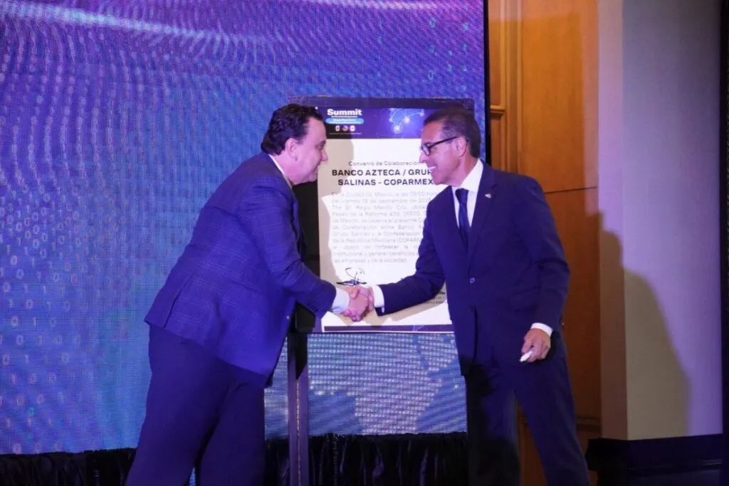 Banco Azteca y Coparmex realizan convenio para revisión del T-MEC