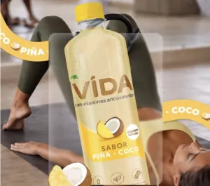 Agua VIDA con vitaminas antioxidantes cuenta entre sus sabores con piña-coco.